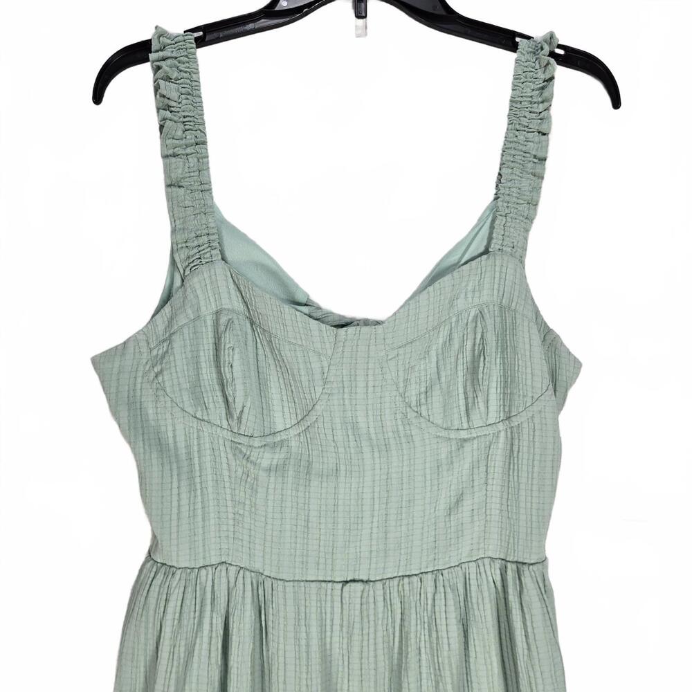 Altar'd State Maxi Dress Women's Size L Sleeveless Open Back Blue/green Tiered - Picture 3 of 8